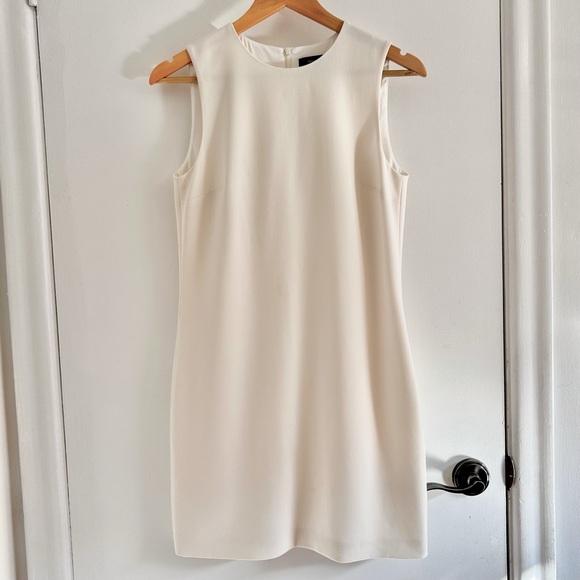 THEORY “Easy Shift Dress Admiral Crepe” In Cream - Picture 1 of 10